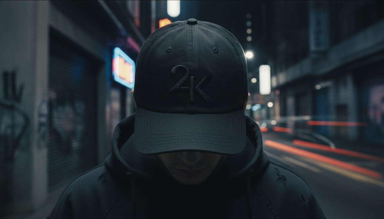 24k Signature Hat (blk on blk)
